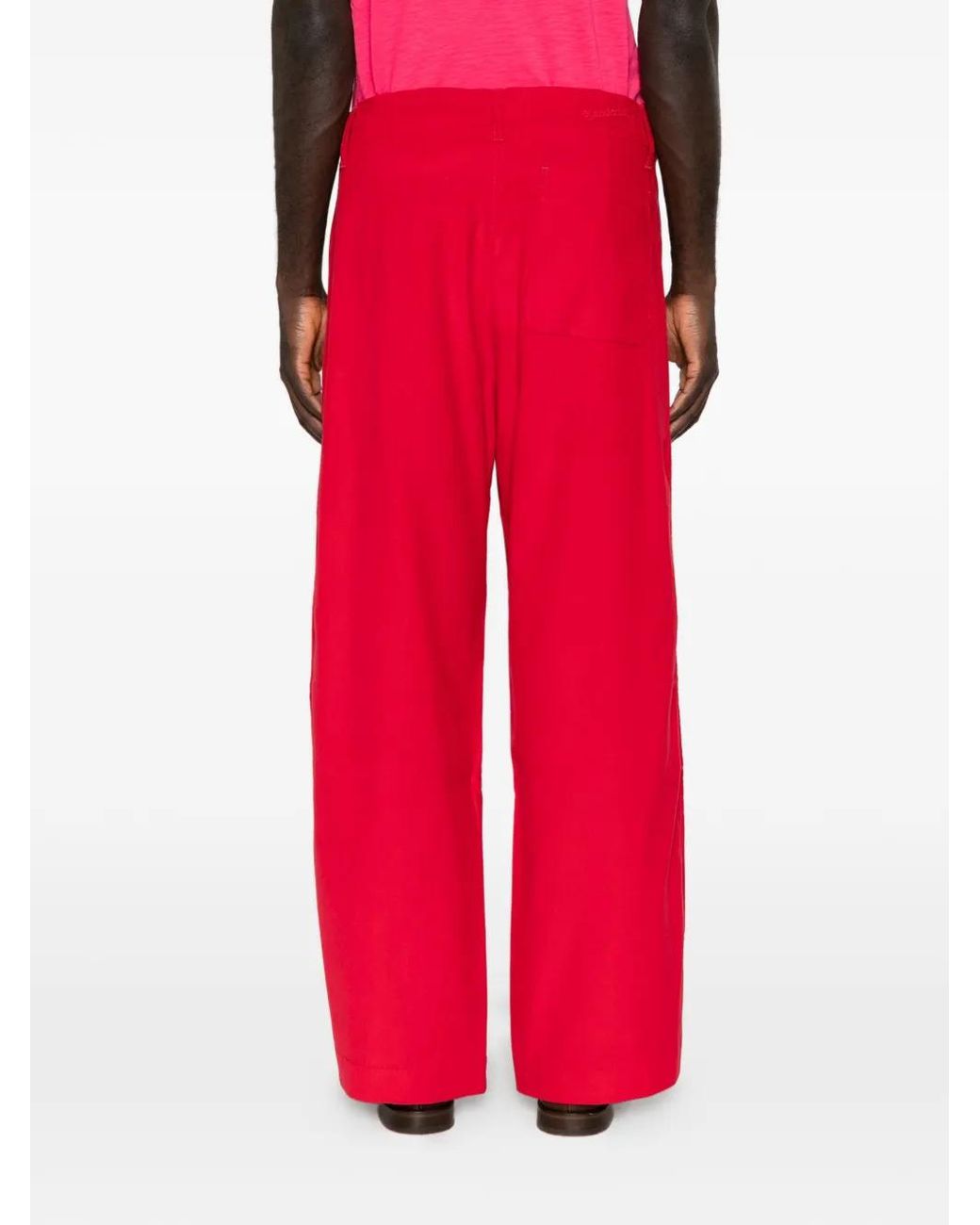 Sanderlak Straight Broek in het Red