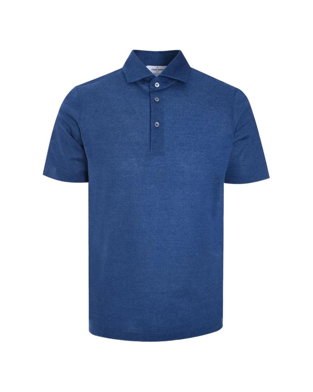 Gran Sasso Blue Buttoned Polo Shirt for men