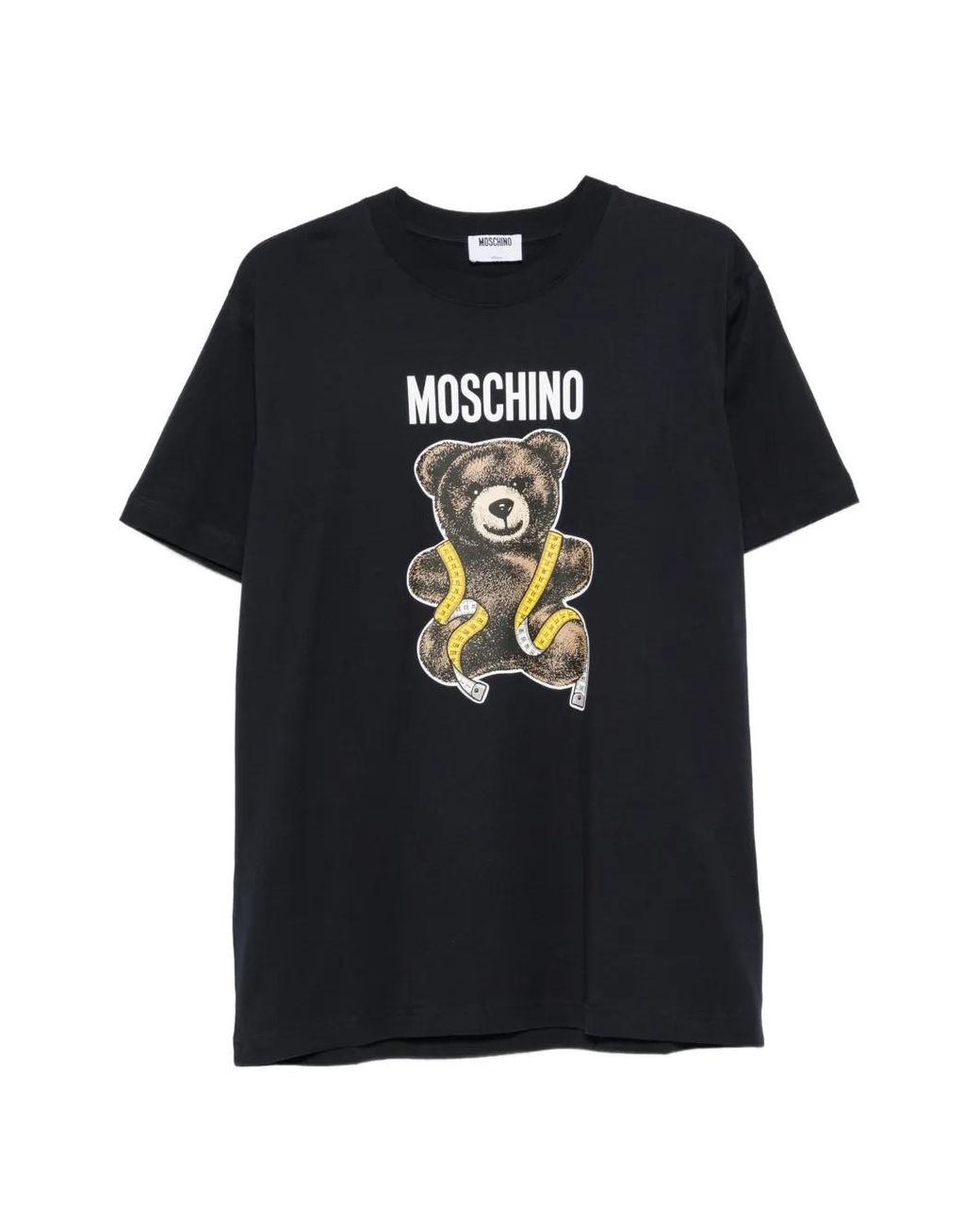 Moschino Black Teddy Bear Logo-Print T-Shirt for men