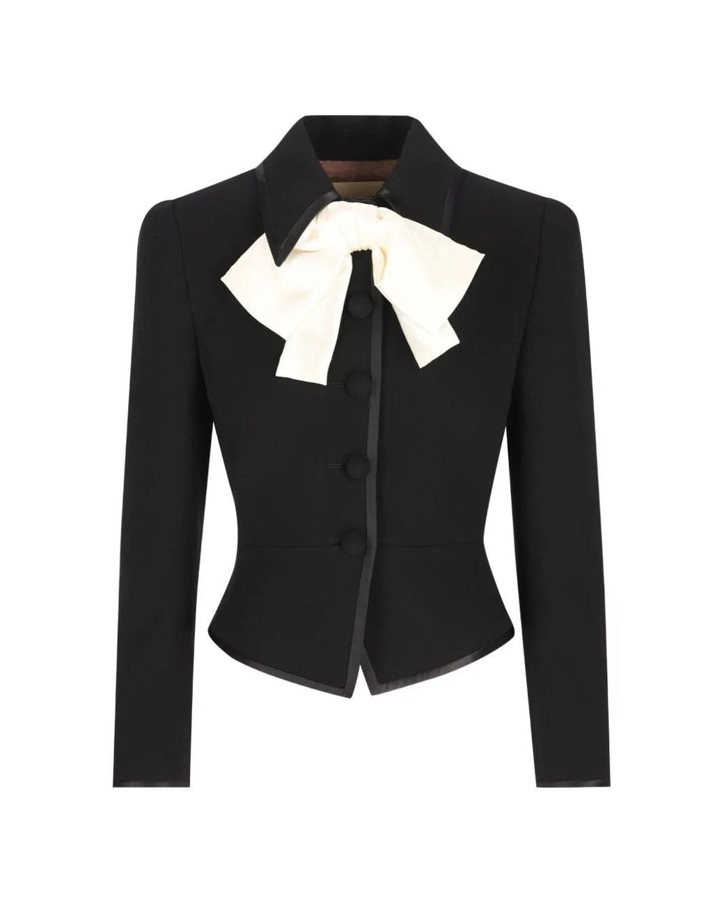 Valentino Garavani Black Wool Crepe Jacket