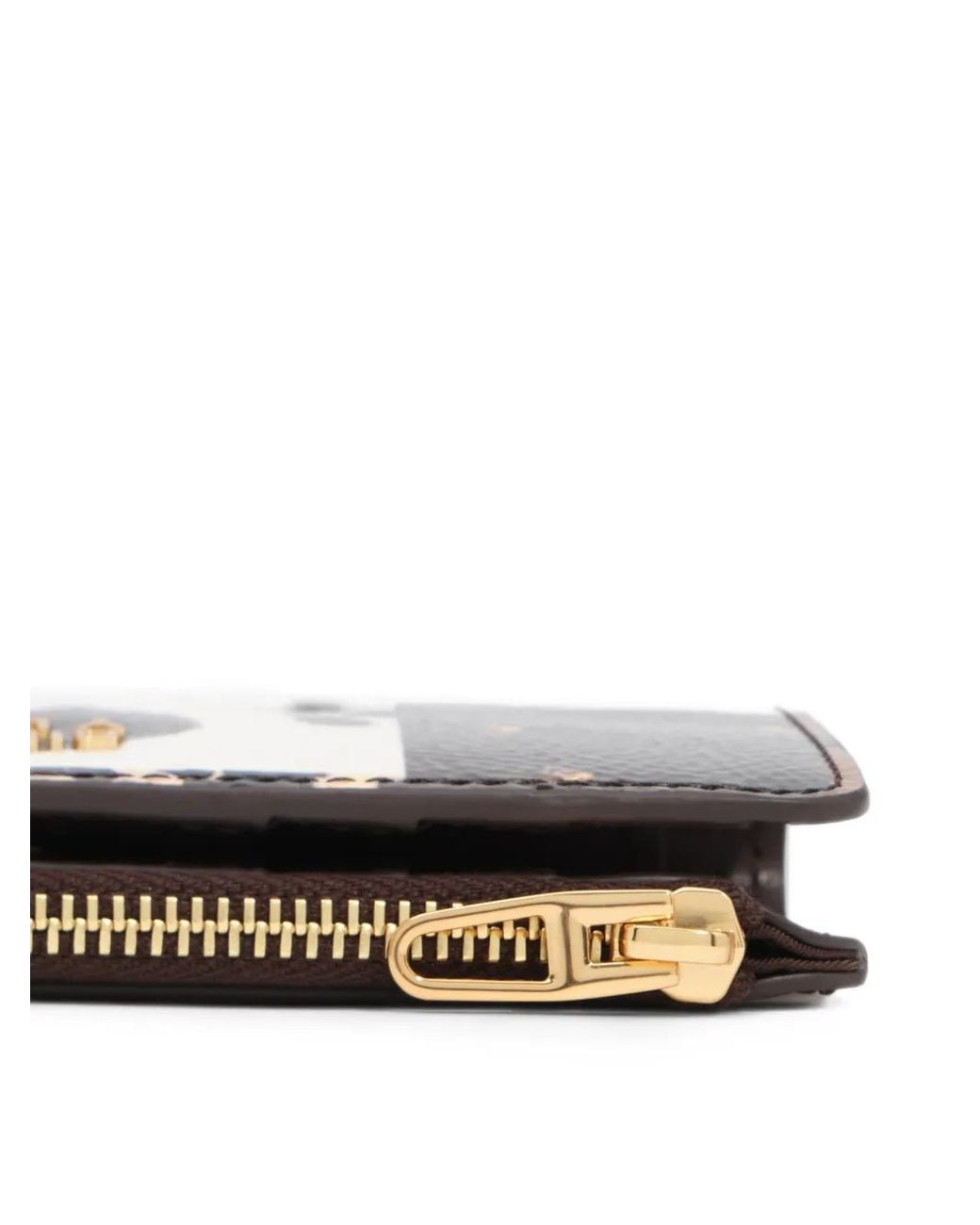 Bimba Y Lola Black Compact Patchwork Chocolate Wallet