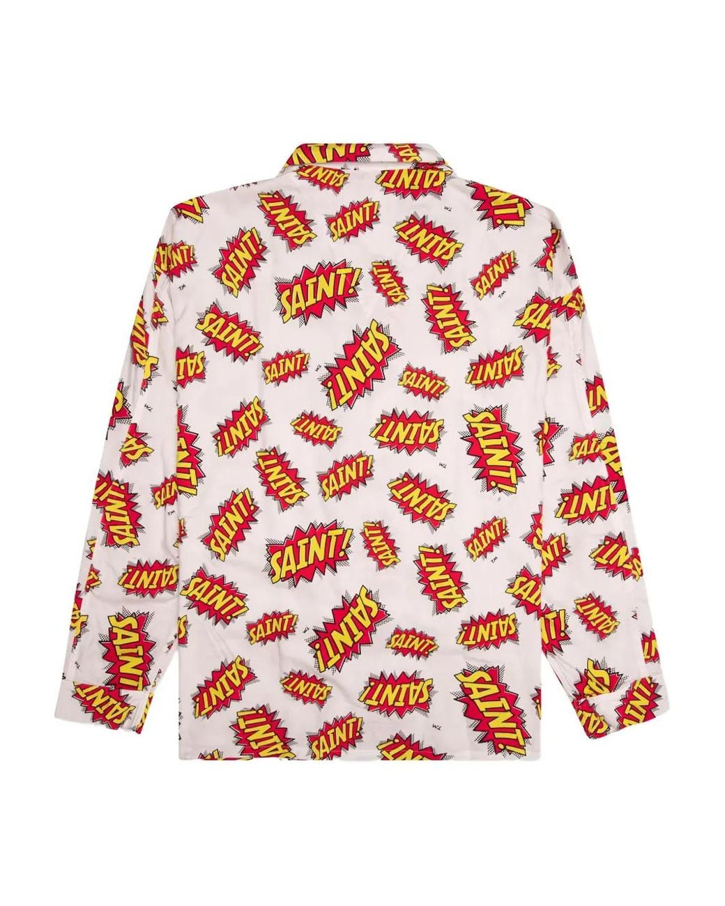SAINT Mxxxxxx Red Pow Cotton Pajamas Shirt for men