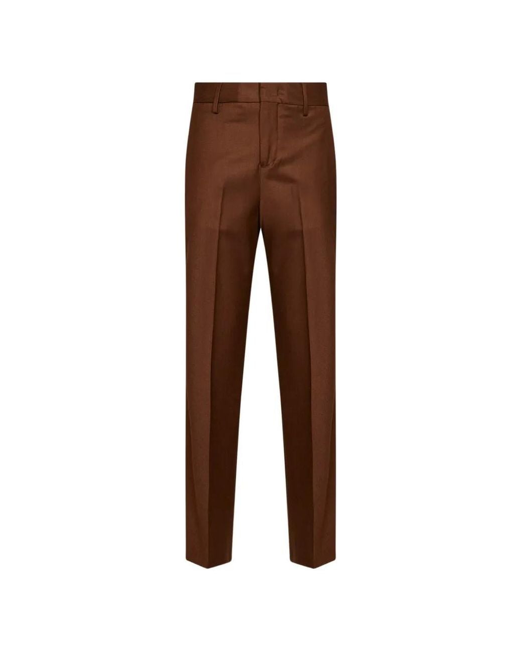 Briglia 1949 Brown Pressed-Crease Straight-Leg Trousers