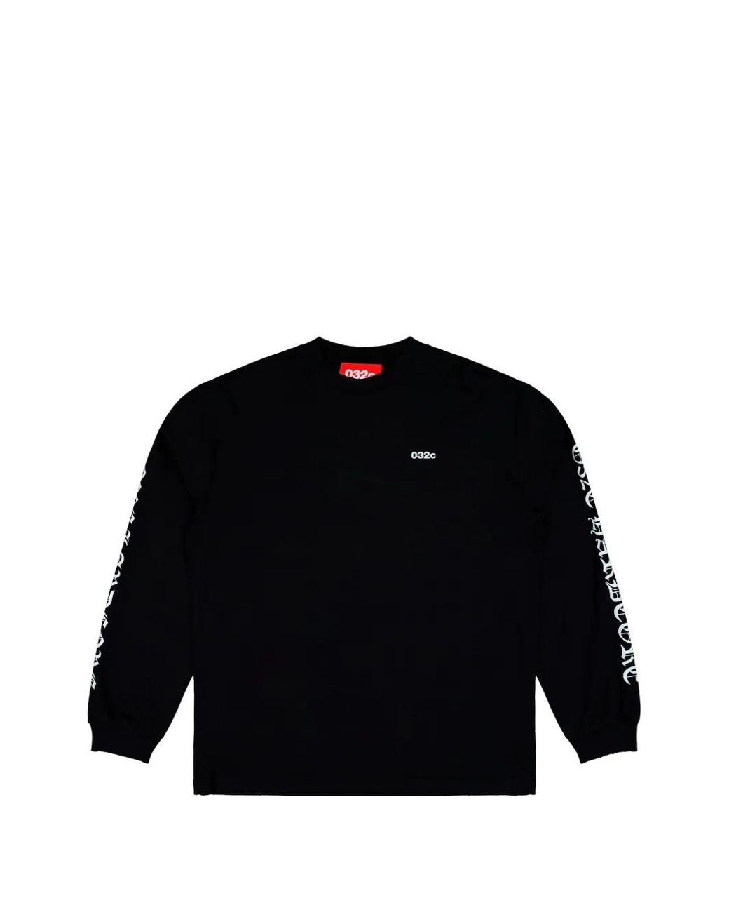 032c Black Lettering-Print Long-Sleeve Sweatshirt for men