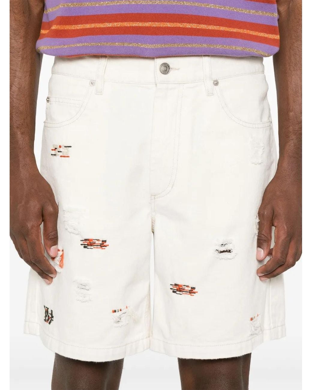 Isabel Marant Natural Jerryl Denim Shorts for men