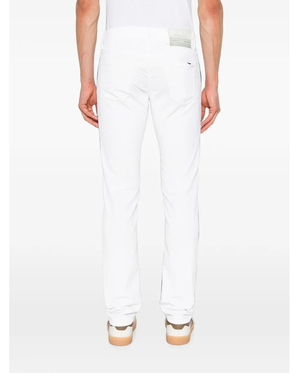 Jacob Cohen White Nick Corduroy Slim-Fit Trousers for men