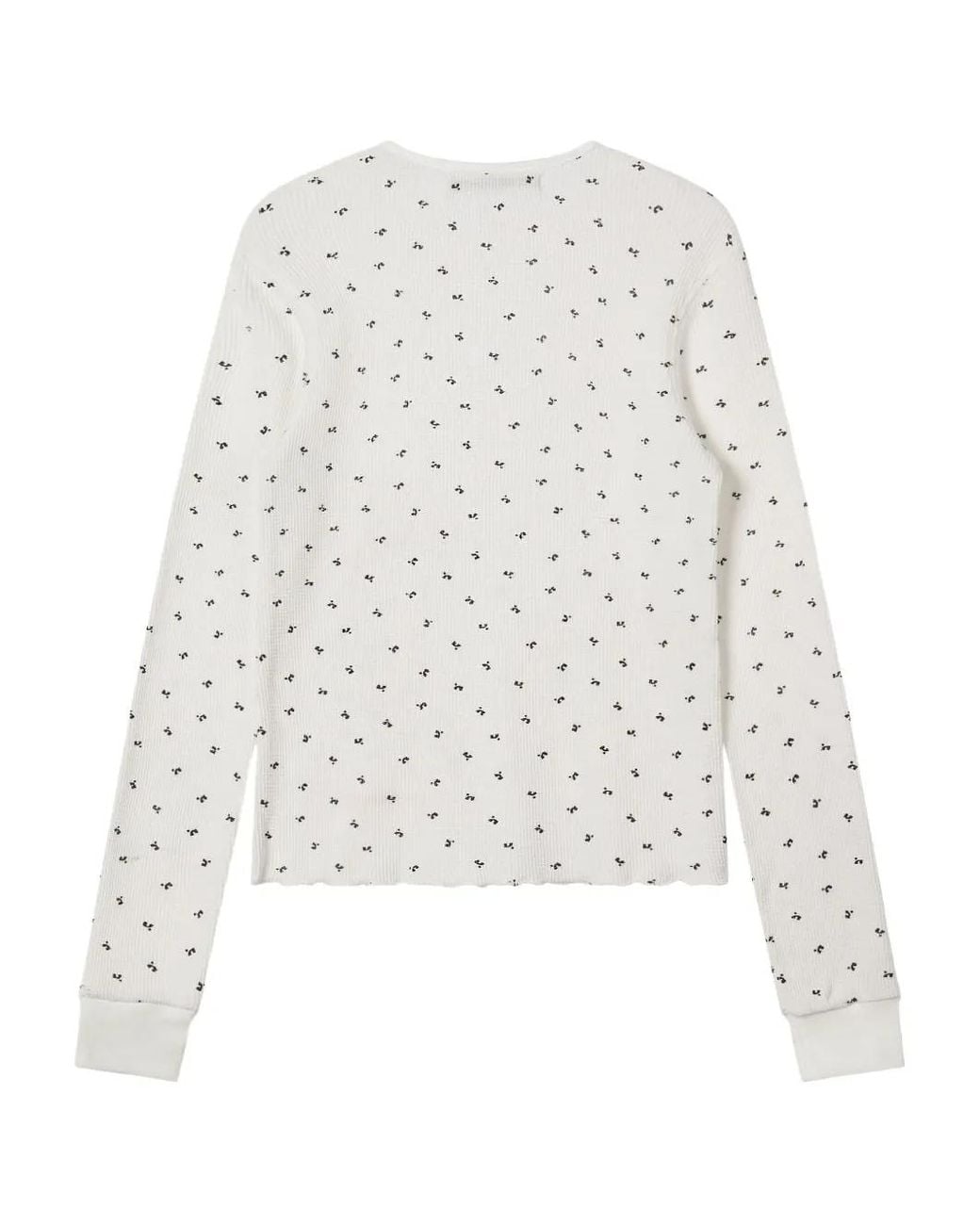 Rest&Recreation White Logo Pattern Waffle Top