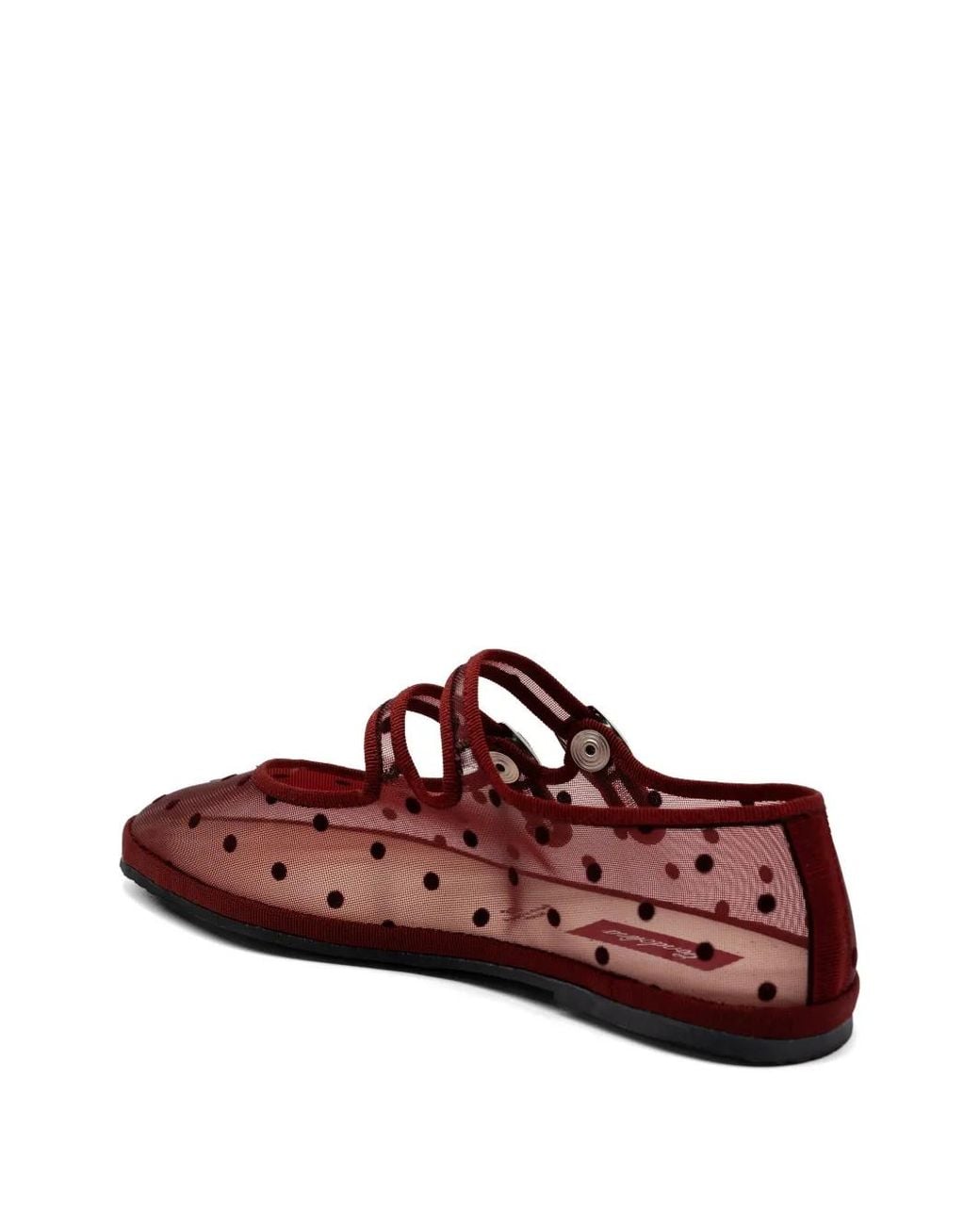 Gondolina Mary Jane Polka-Dot Ballet Flats in Red | Lyst