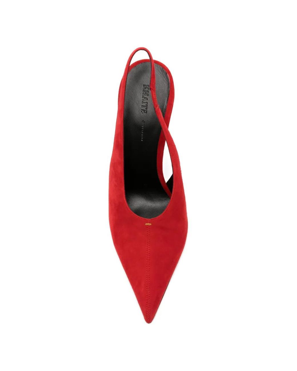 Khaite Red Pointed-Toe Slingback Pumps