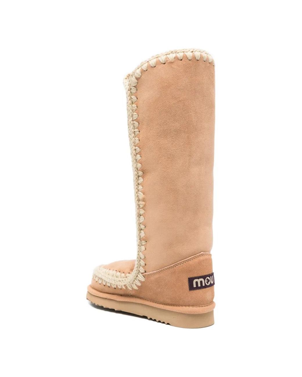 Mou White Suede Boots