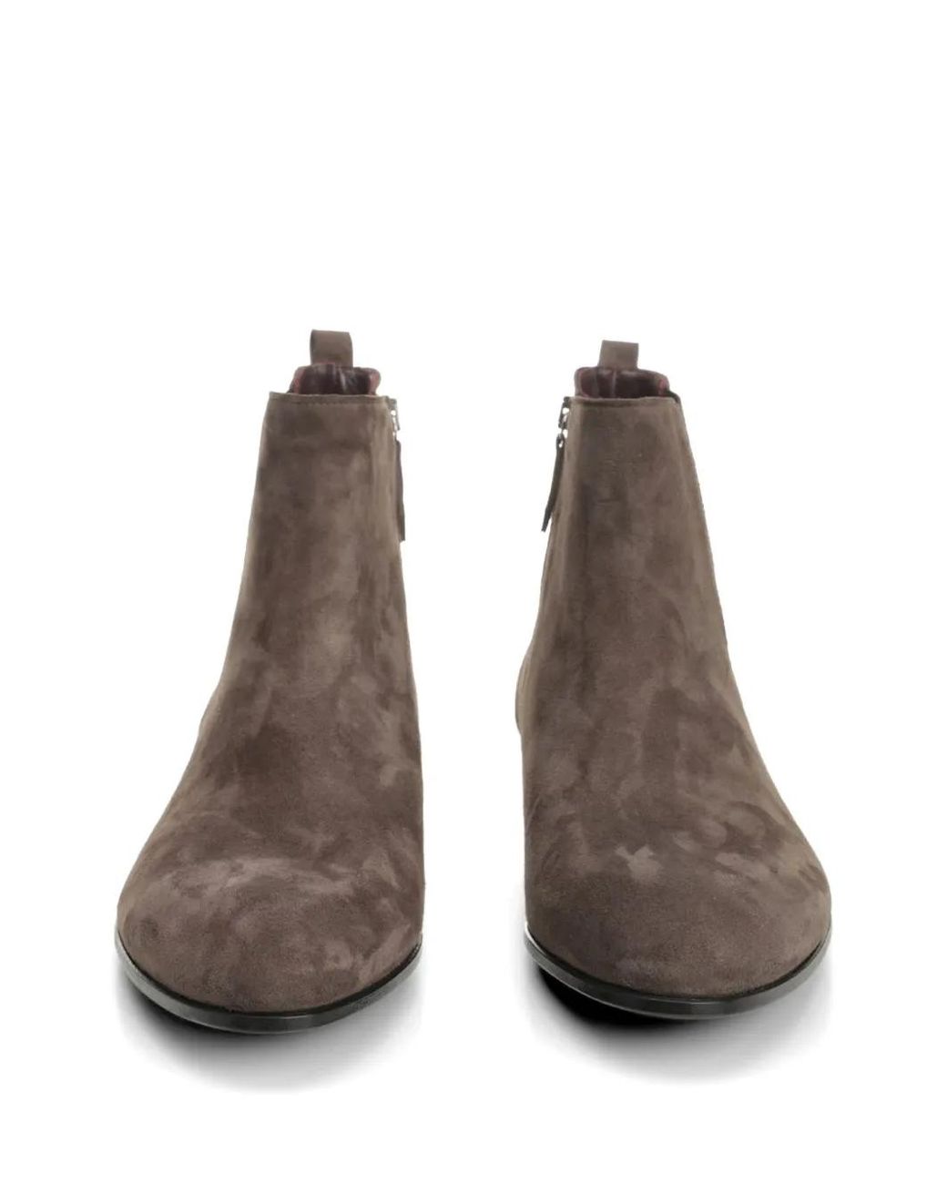 Lidfort Brown Suede Zip-Fastening Ankle Boots for men