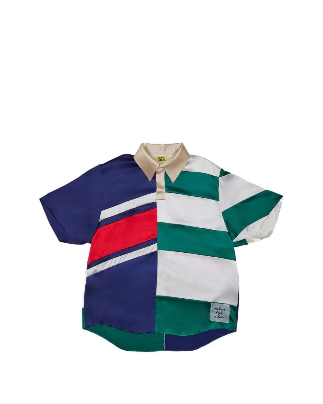 Melrose High Blue X Lotto Ivy League Silk Polo Shirt for men