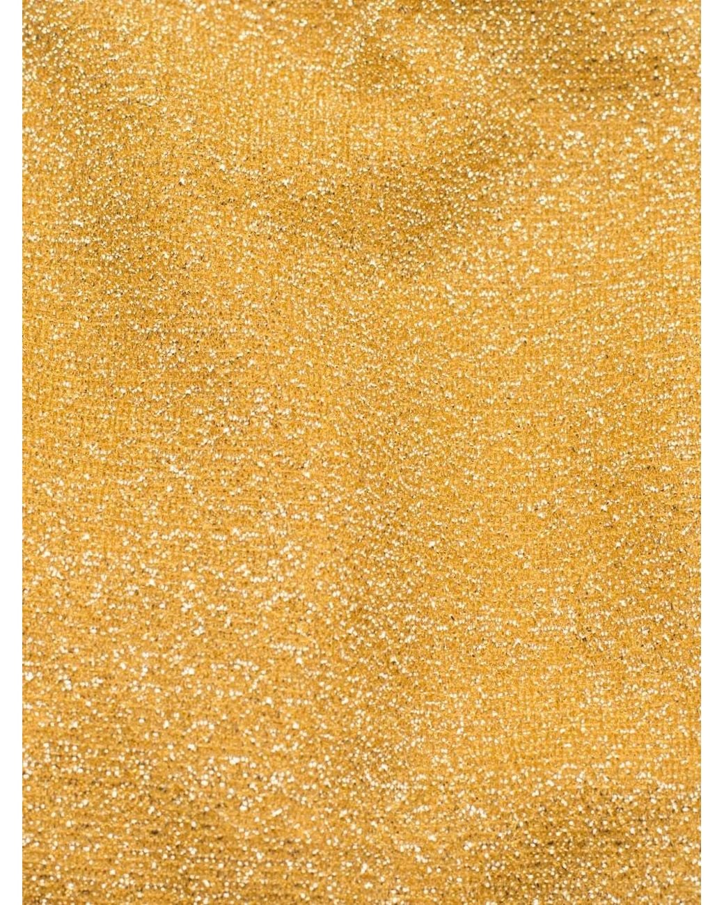 Laura Urbinati Yellow Soutien-Gorge À Effet Métallisé Et Bonnets Triangulaires