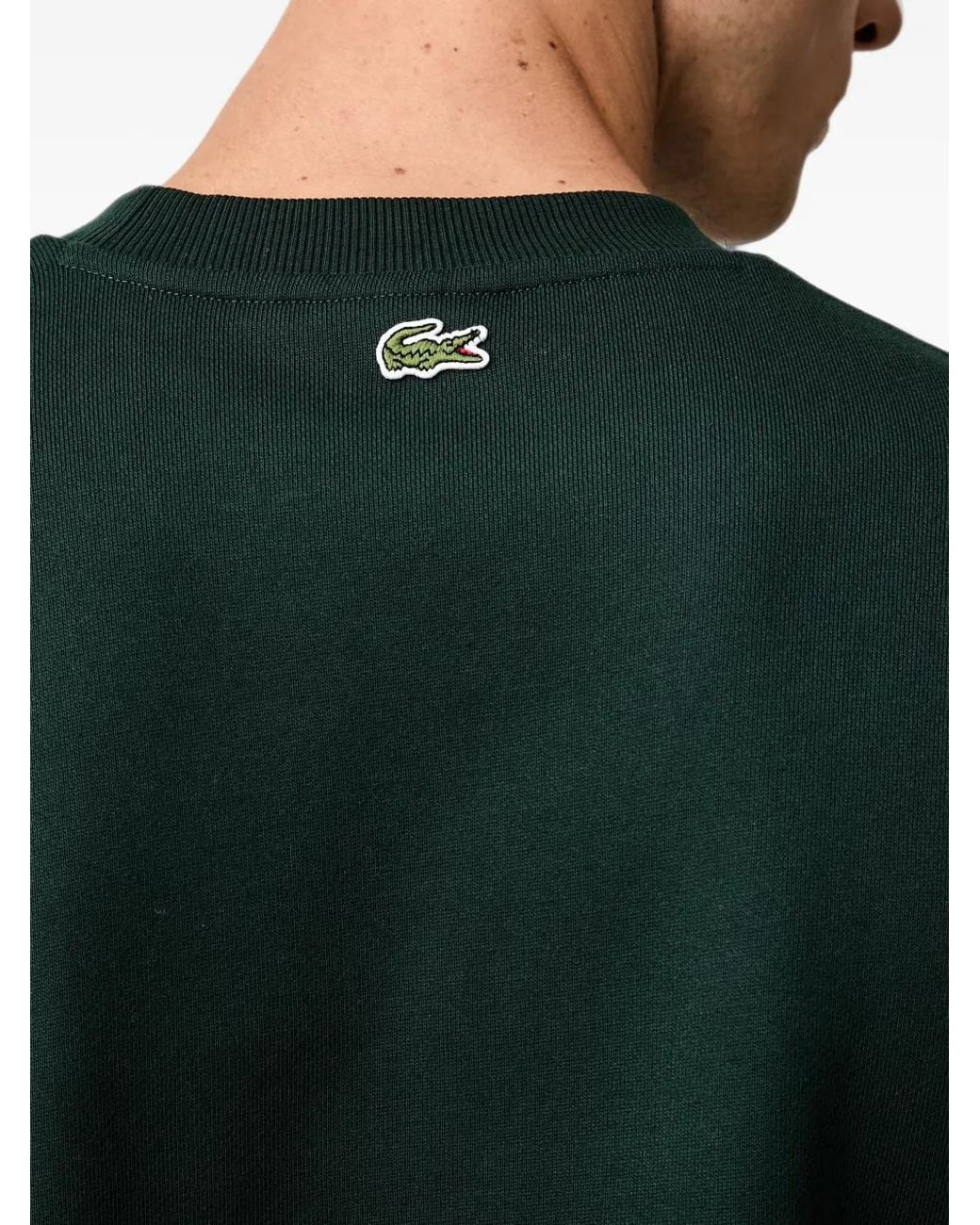 Lacoste Black Logo-Print Sweatshirt for men