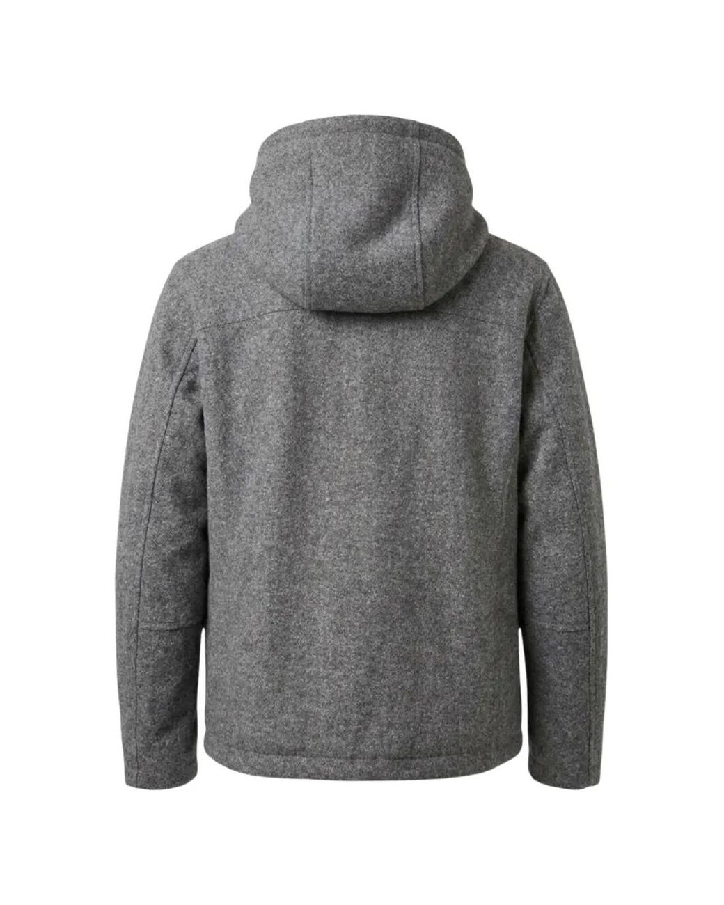 Mood Black Toggle-Fastening Hooded Coat for men