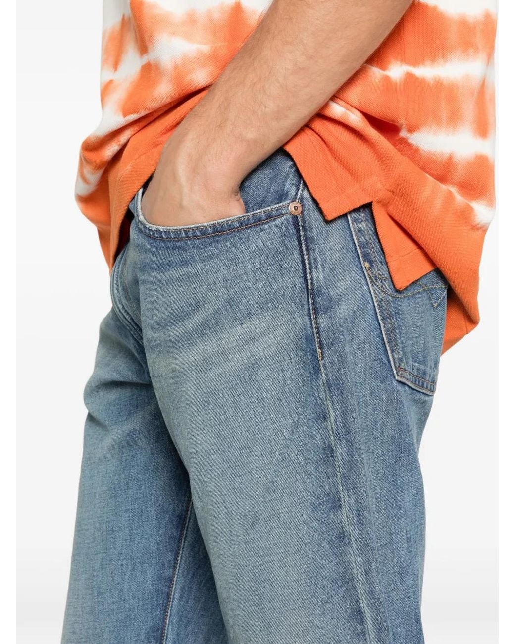Polo Ralph Lauren Blue Logo-Patch Jeans for men