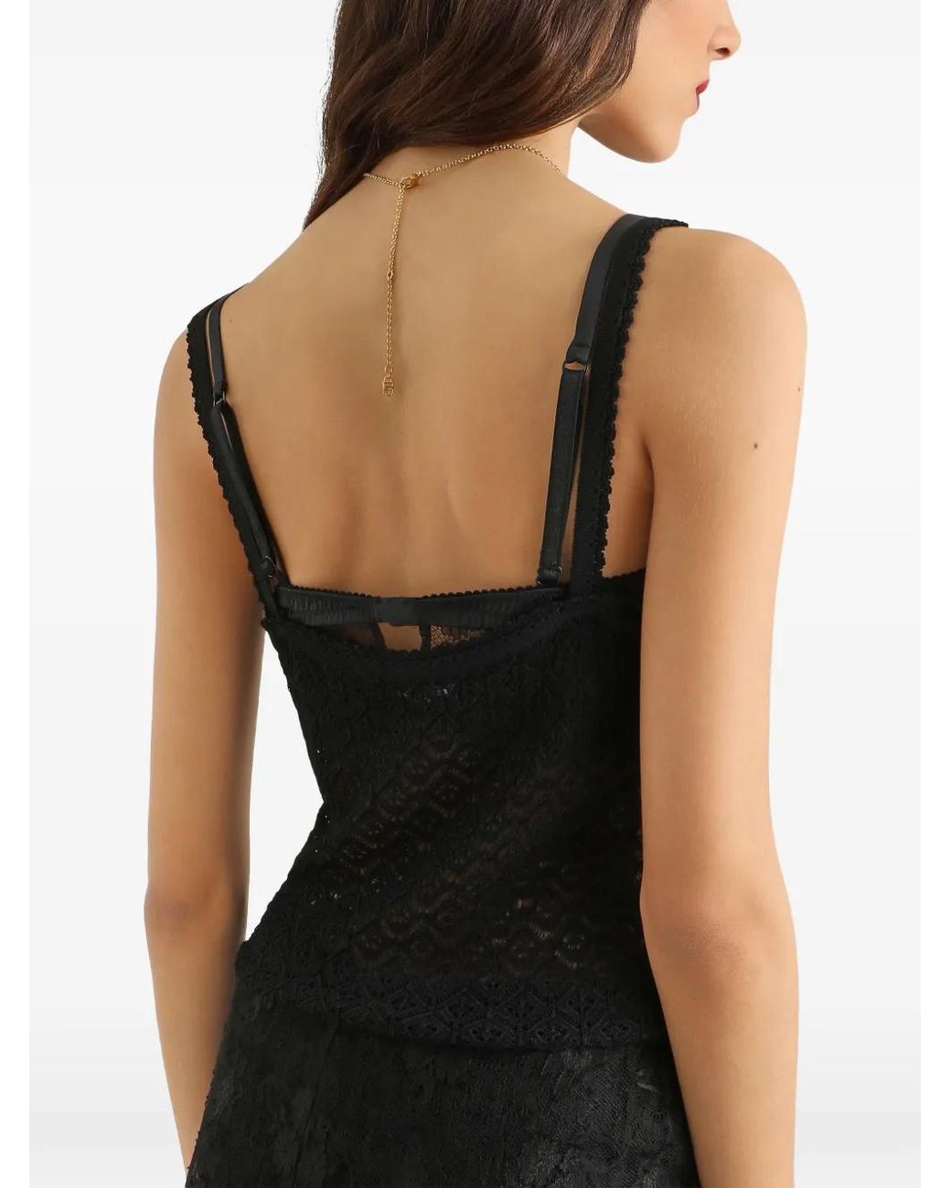 Dolce & Gabbana Black Lace Top