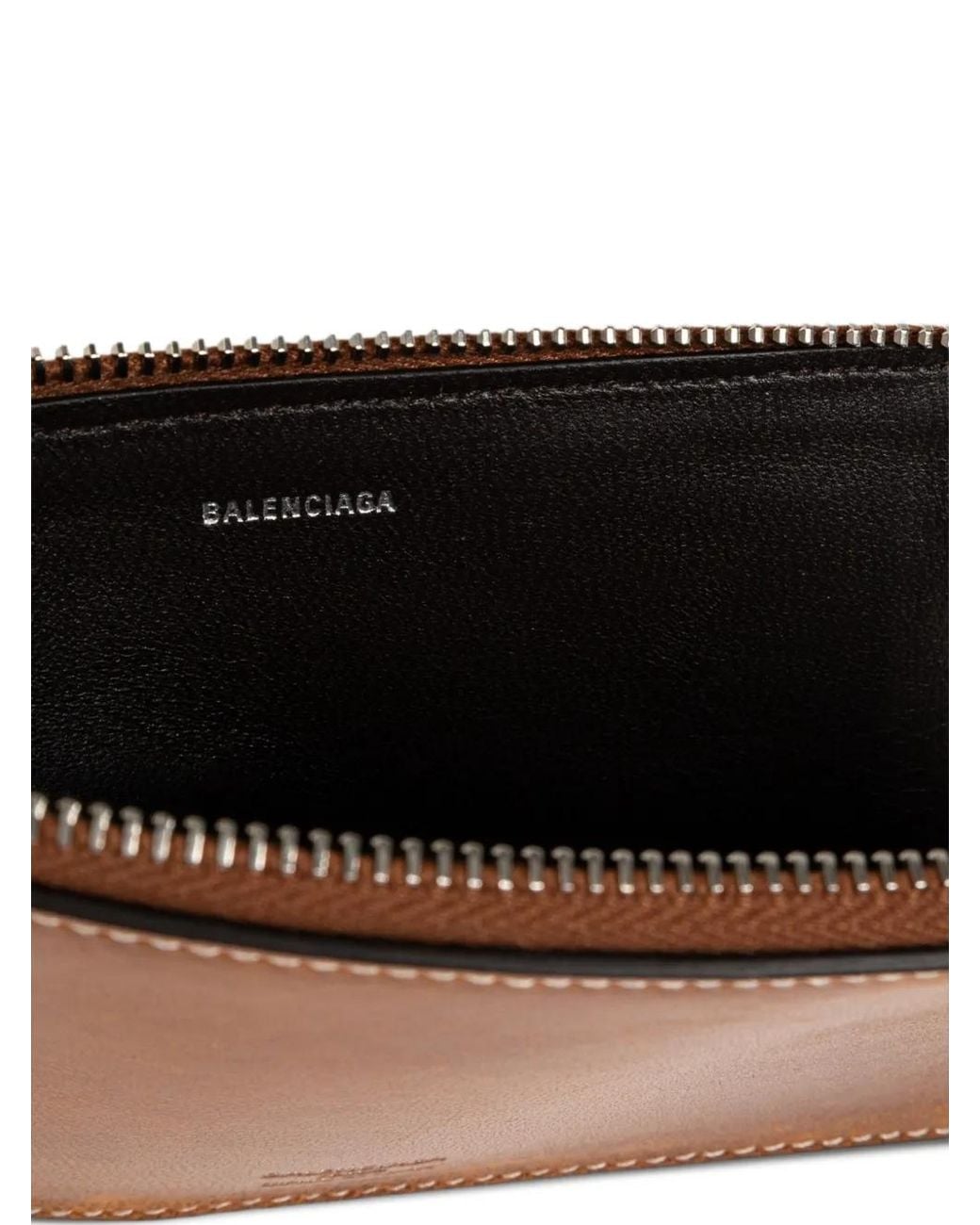 Balenciaga Brown Envelope Long Coin And Card Holder