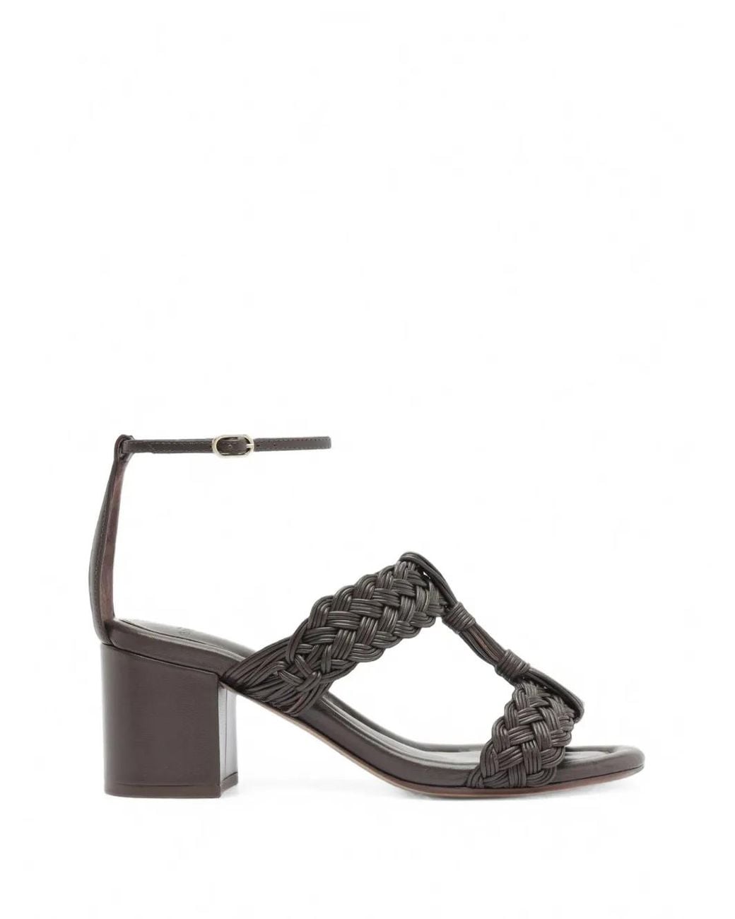 Alexandre Birman Black Thalia 60 Braided Leather Sandals