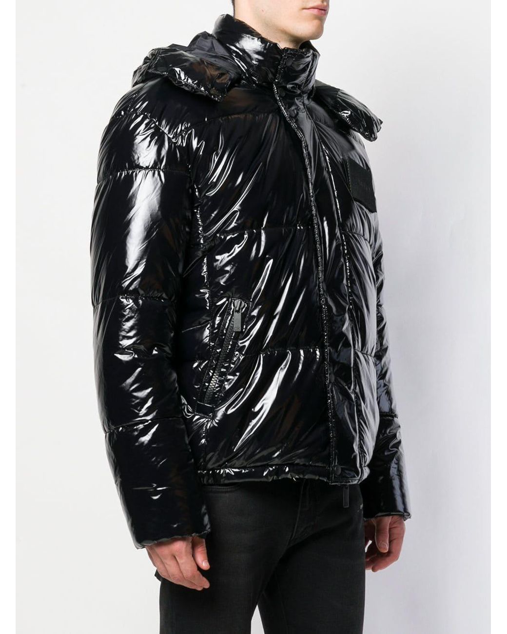 Calvin Klein Liquid Shine Puffer Jacket in Black for Men | Lyst