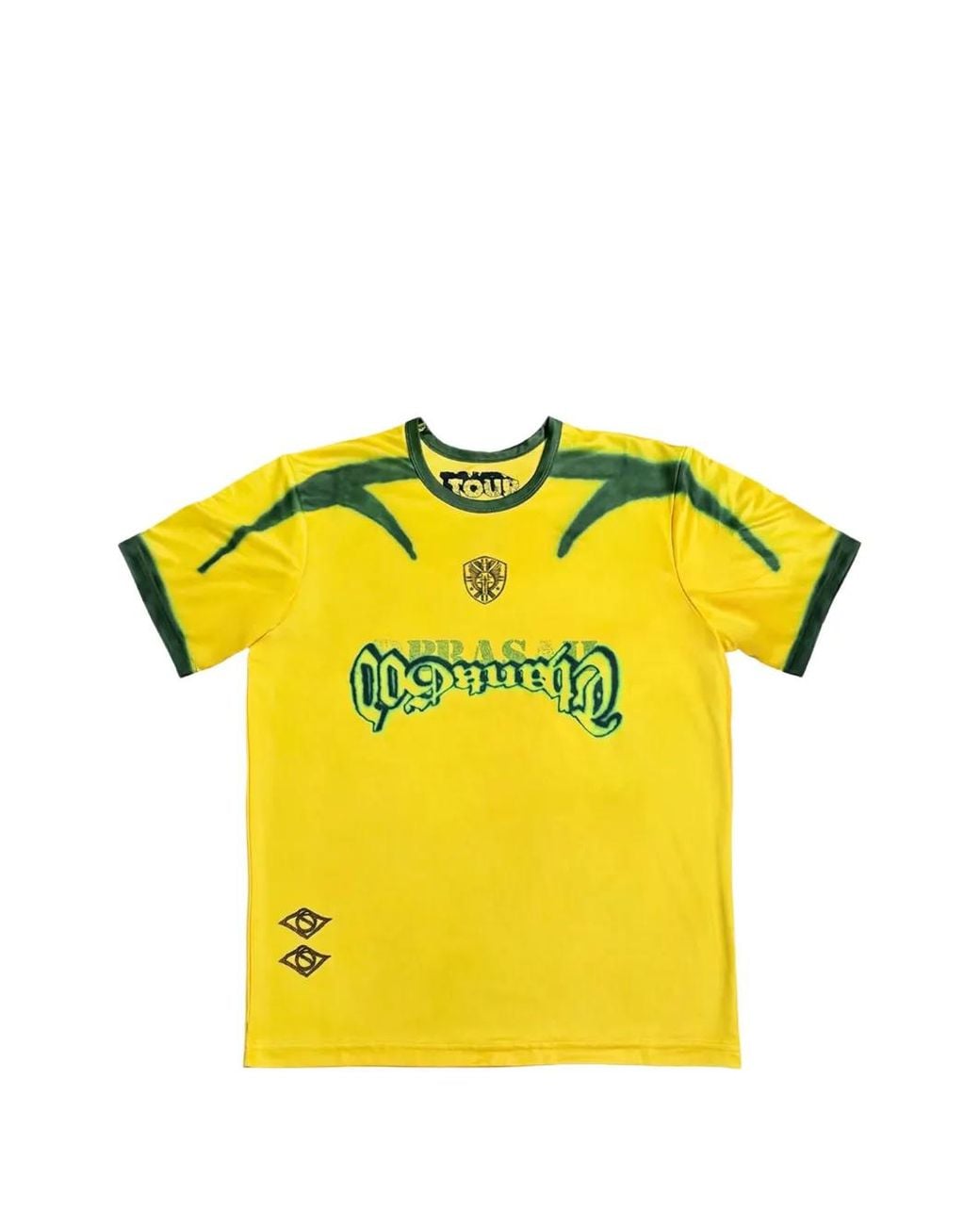Travis Scott Yellow Graphic-Print T-Shirt for men