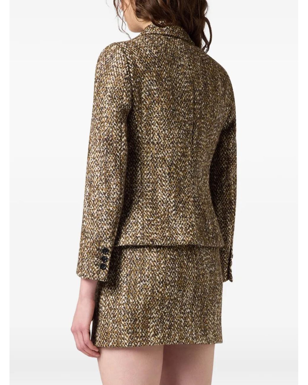 MSGM Brown Single-Breasted Jacket