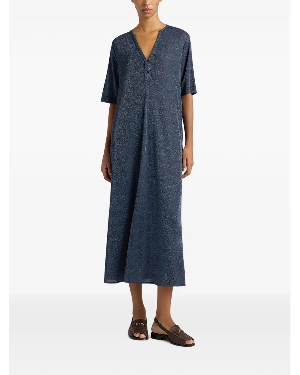 Momoní Blue Robe Penelope À Coupe Mi-Longue