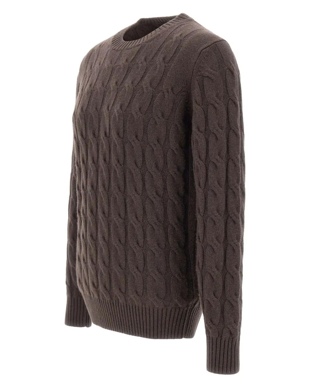 Kangra Gray Cable-Knit Sweater for men