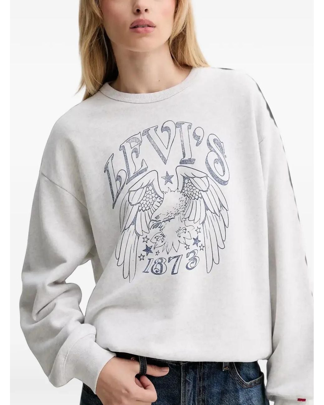 Levi's Gray Graphic-Print Sweater
