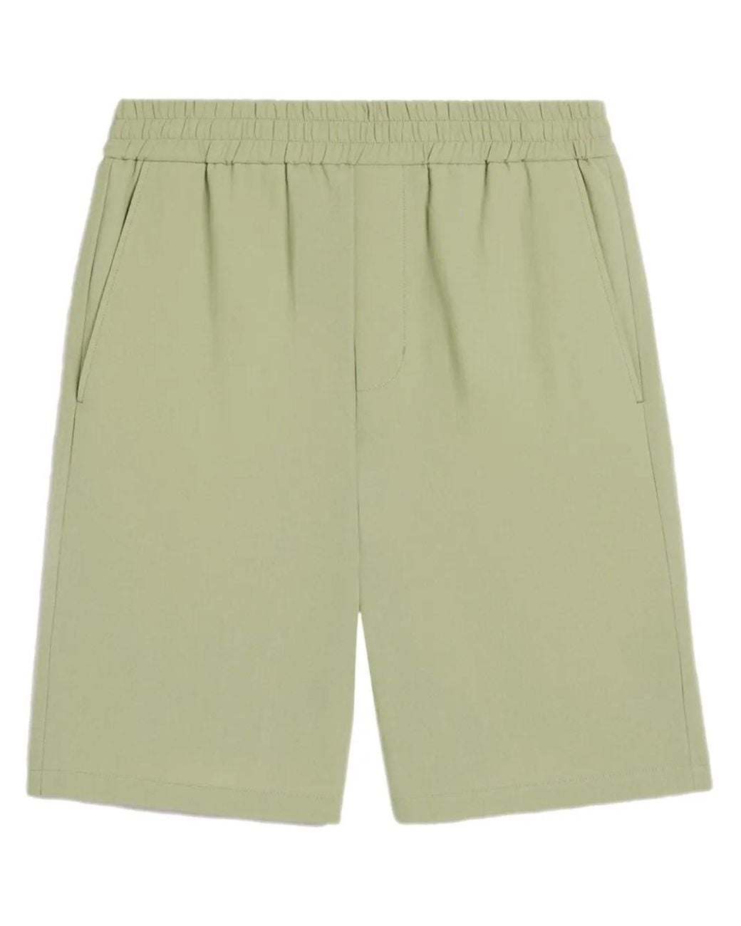 Bermudas Con Placa Del Logo AMI de hombre de color Green