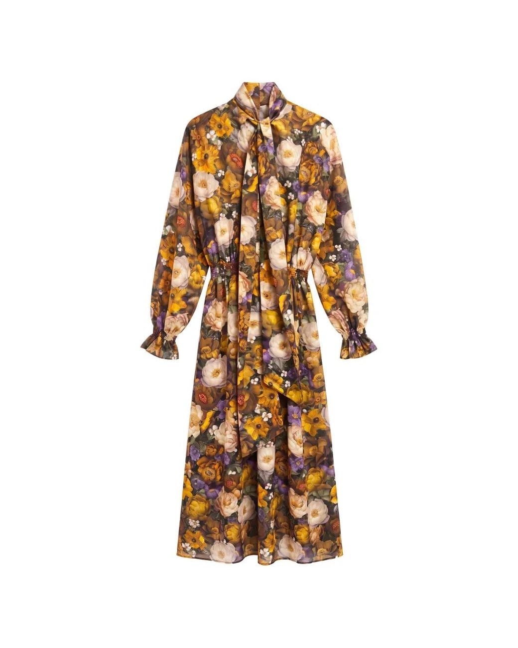 Adam Lippes Metallic Seraphina Floral-Print Silk Maxi Dress