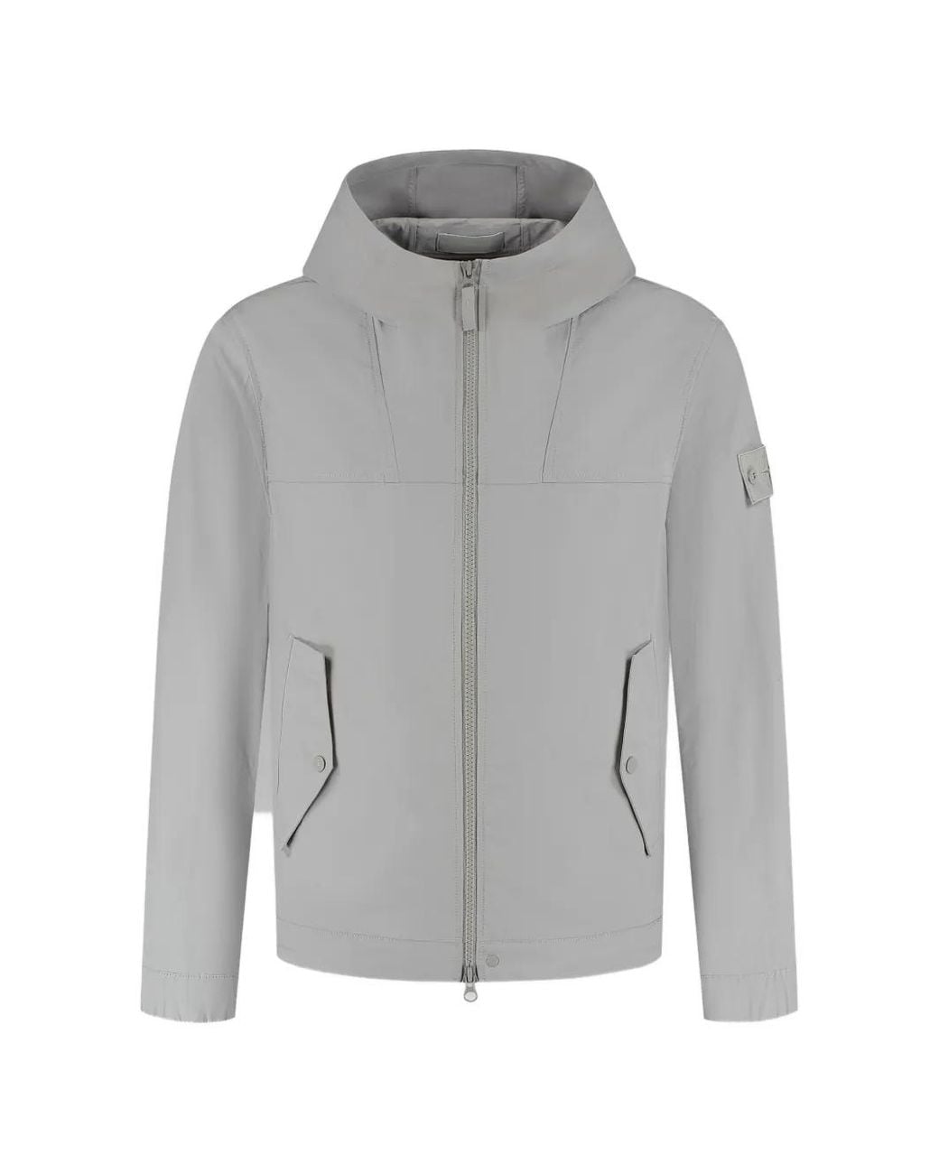 Stone Island Gray 4100037 All-Weather Cotton Canvas .I. Ghost Jacket for men
