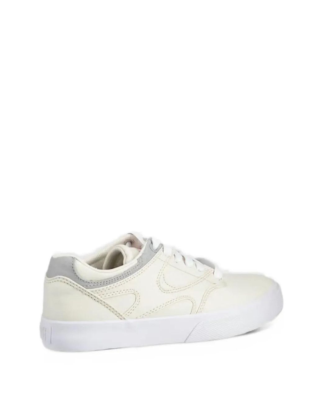 DC Shoes White Kalis Vulc Logo-Patch Panelled Sneakers