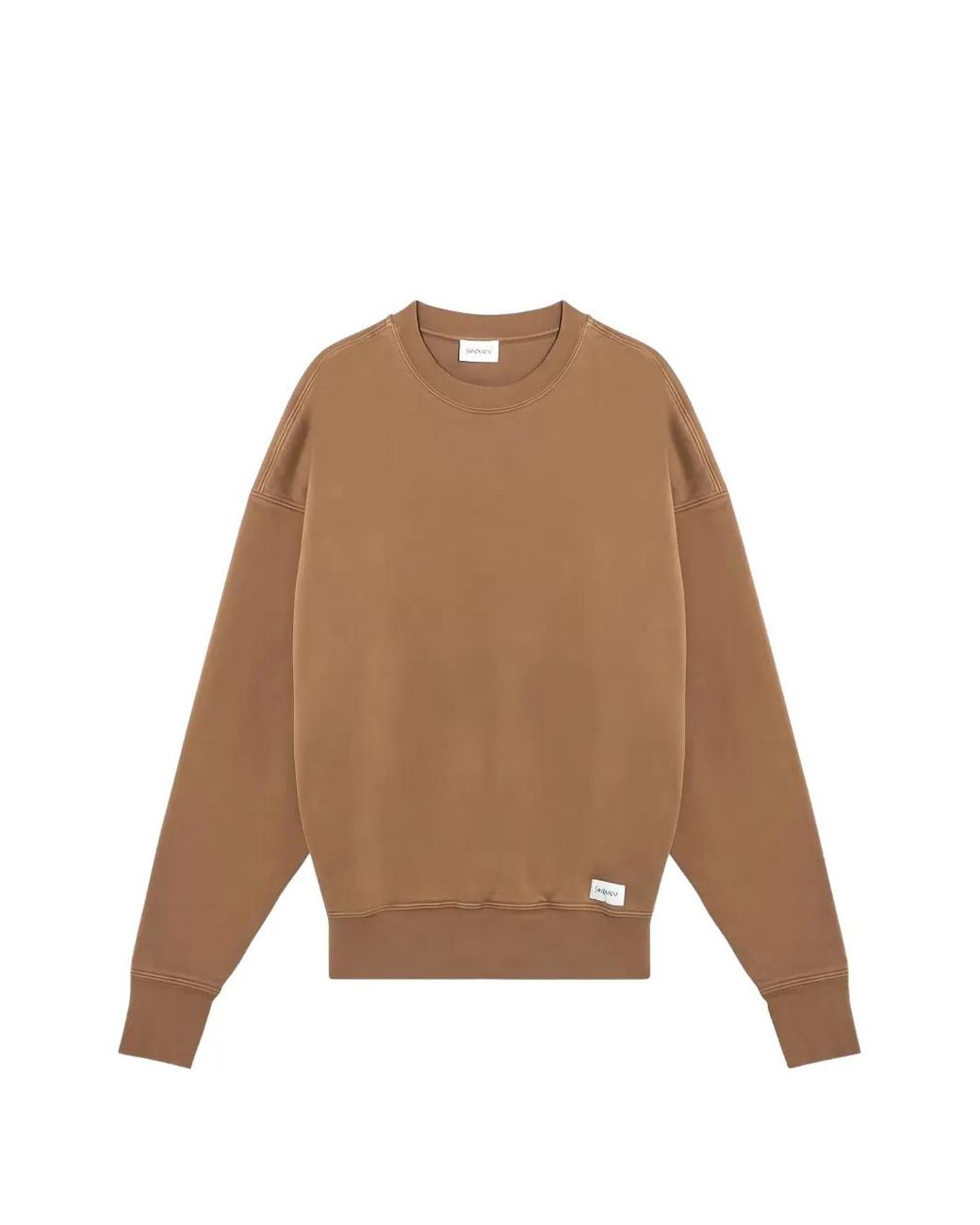 Saint Laurent Natural Logo-Patch Sweatshirt