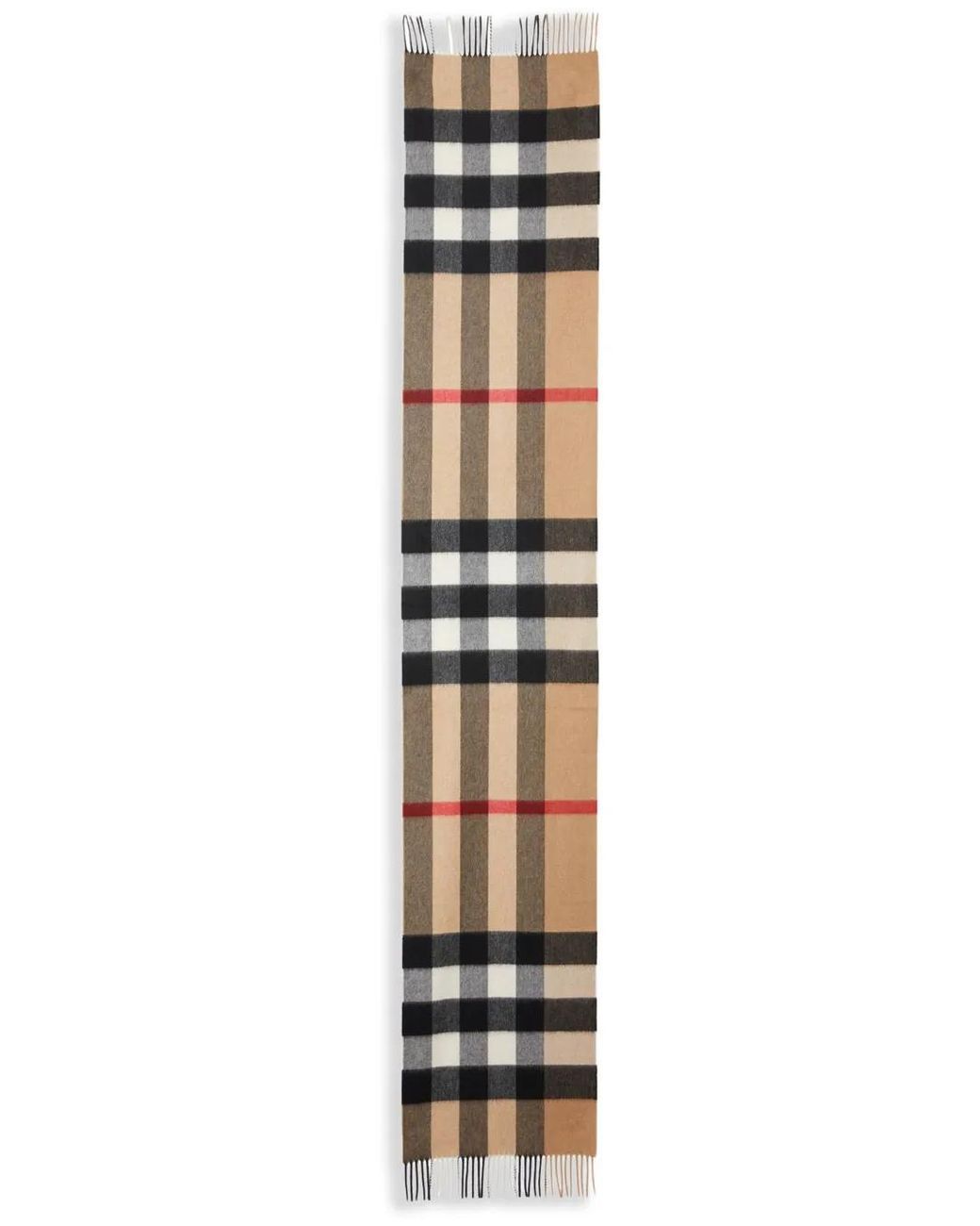 Burberry Brown Vintage Check Cashmere Scarf
