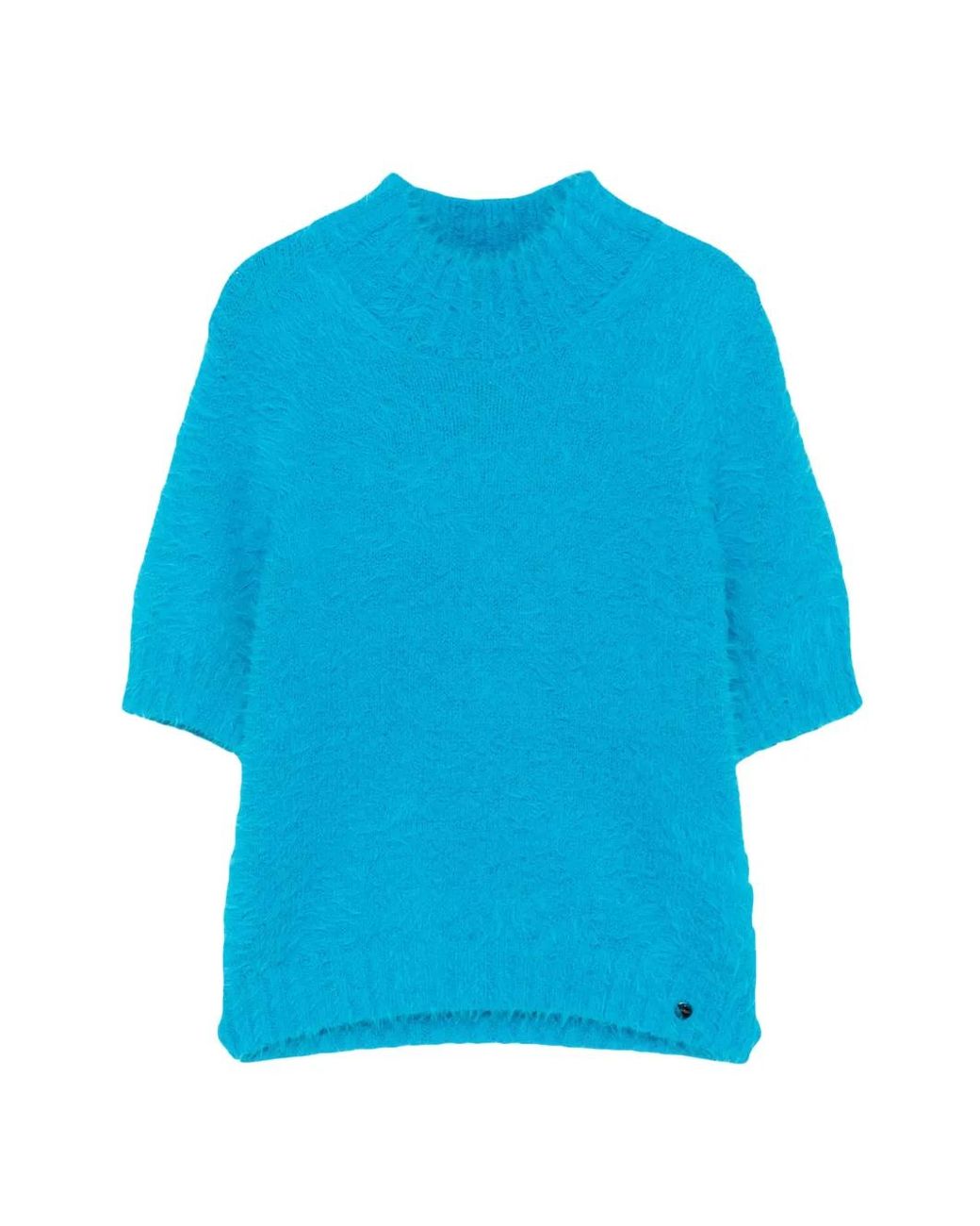 Marc Cain Blue High-Neck Top