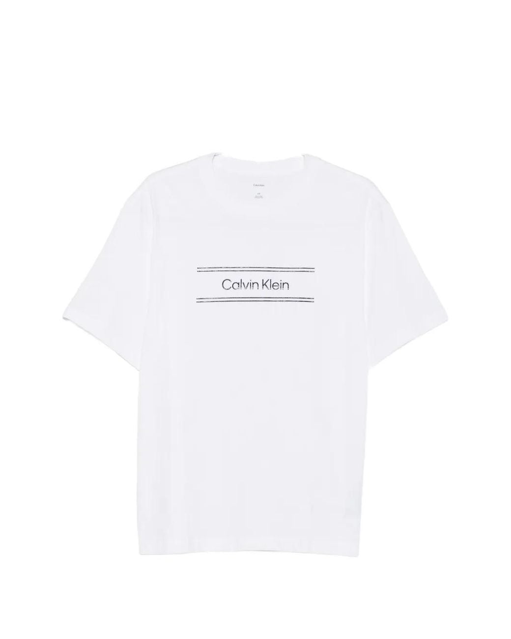 Calvin Klein White Graphic T-Shirt for men