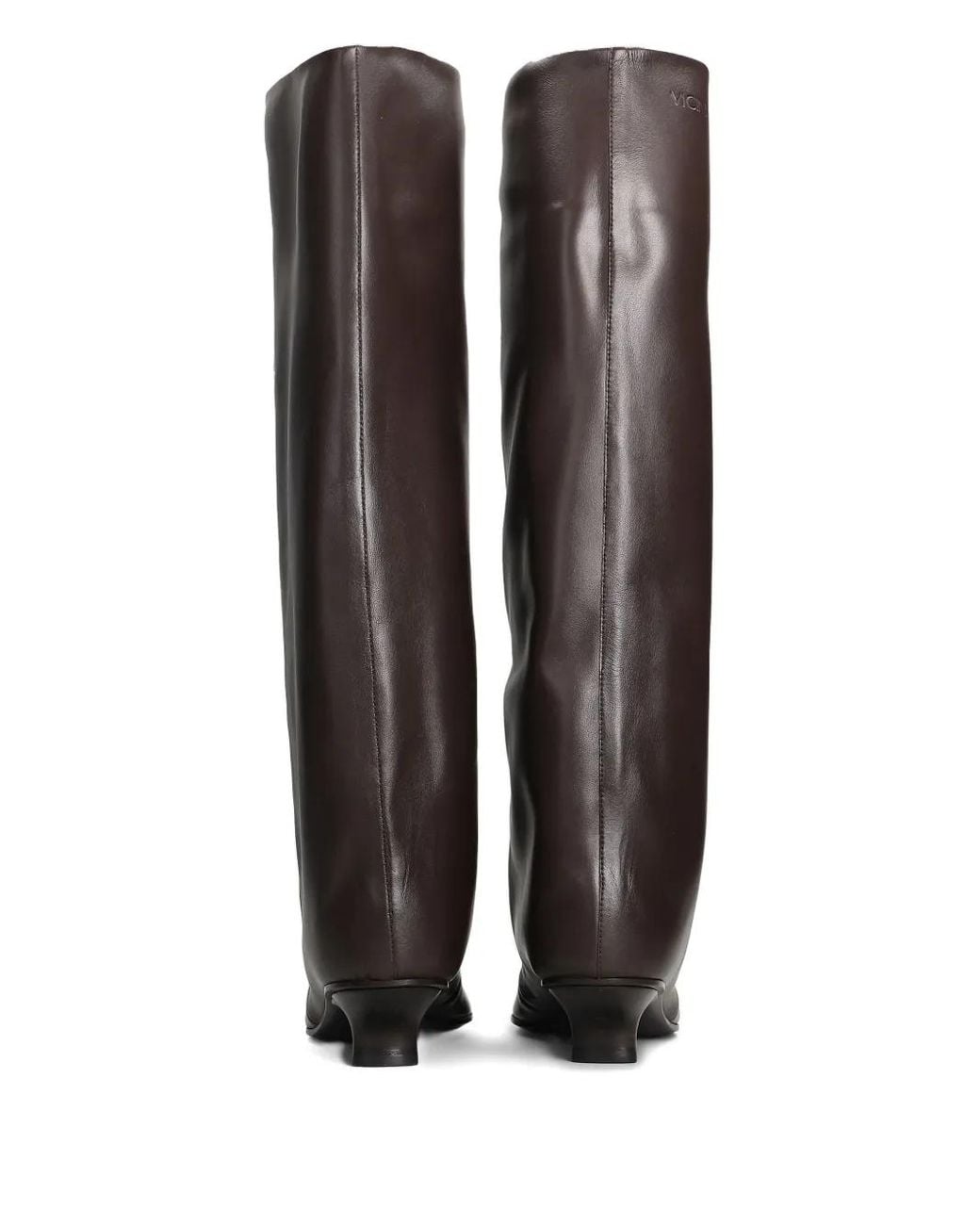 Vicini Gray Square-Toe Boots