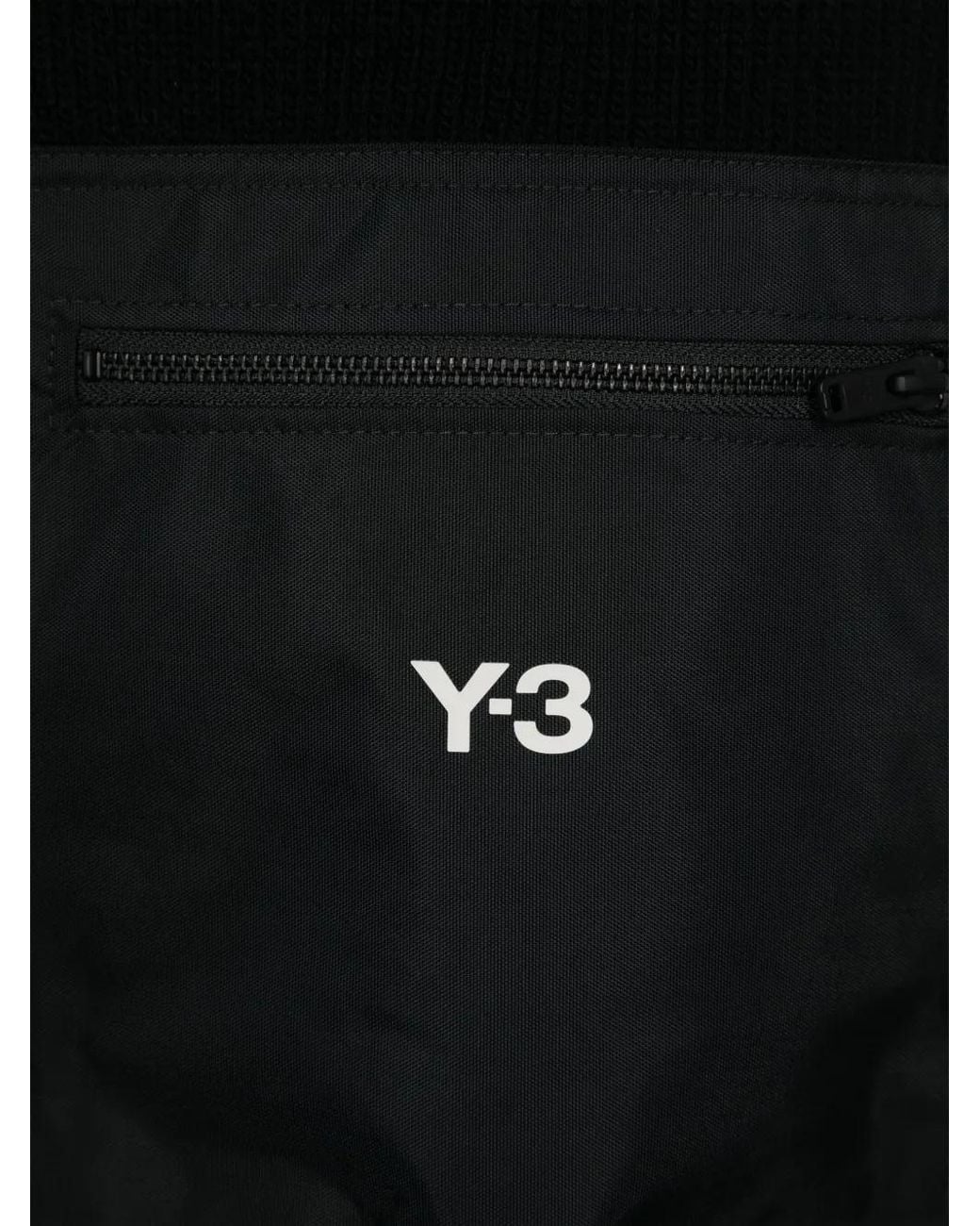 Y-3 Black Logo-Print Sleeve Scarf