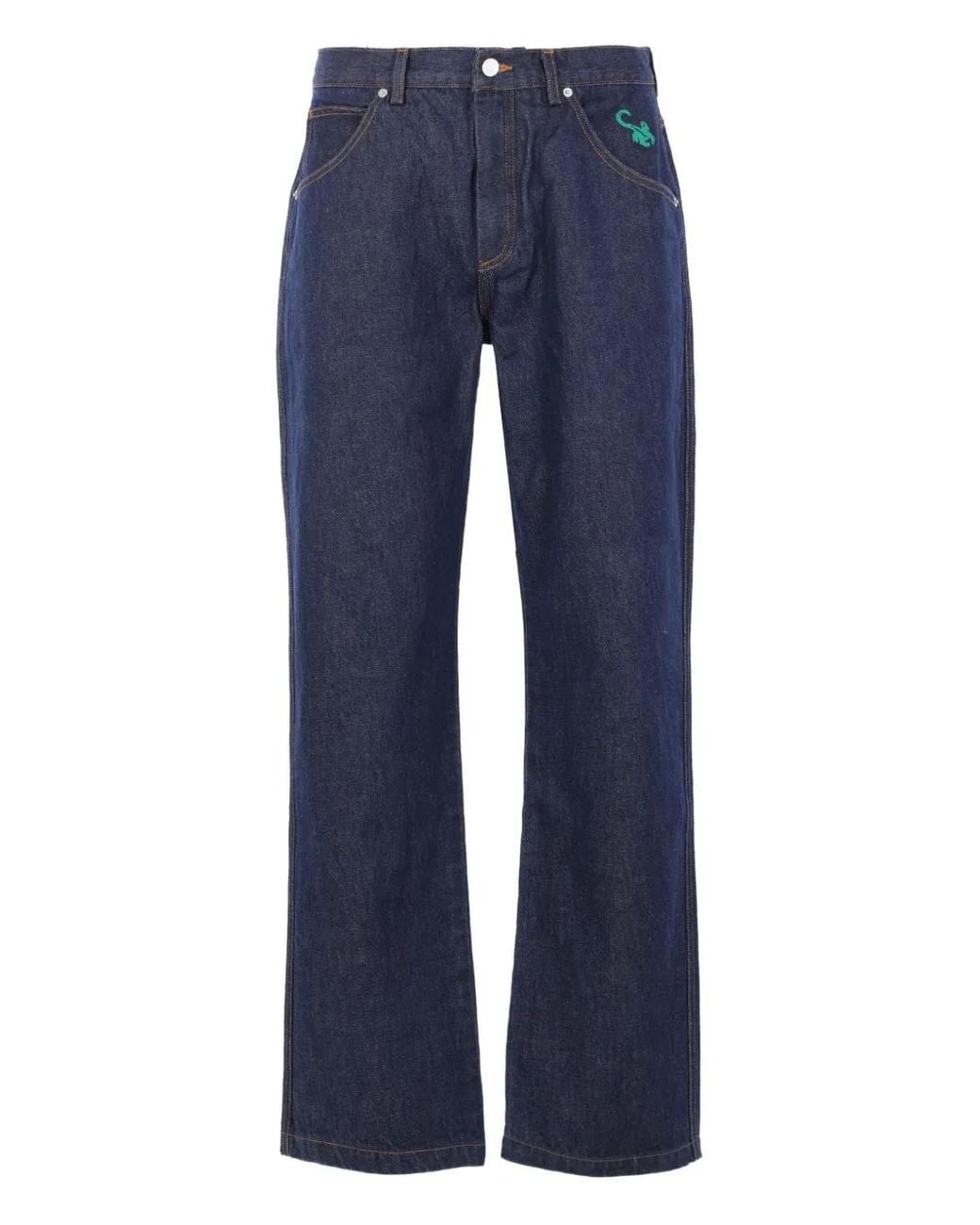 Cherry World Blue Embroidered Jeans for men