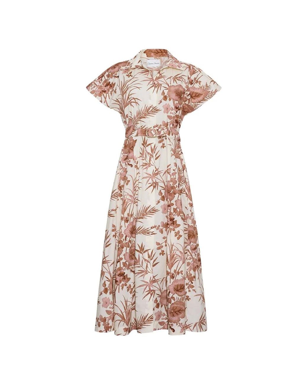 Cara Cara Pink Sawyer Floral-Print Midi Dress