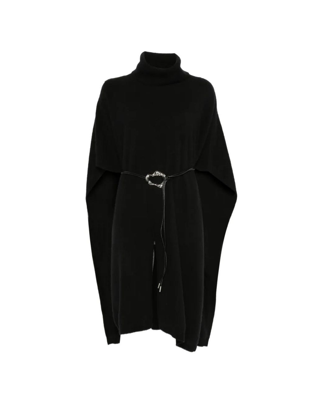 Philo-Sofie Cashmere Black Cape Mit Gürtel