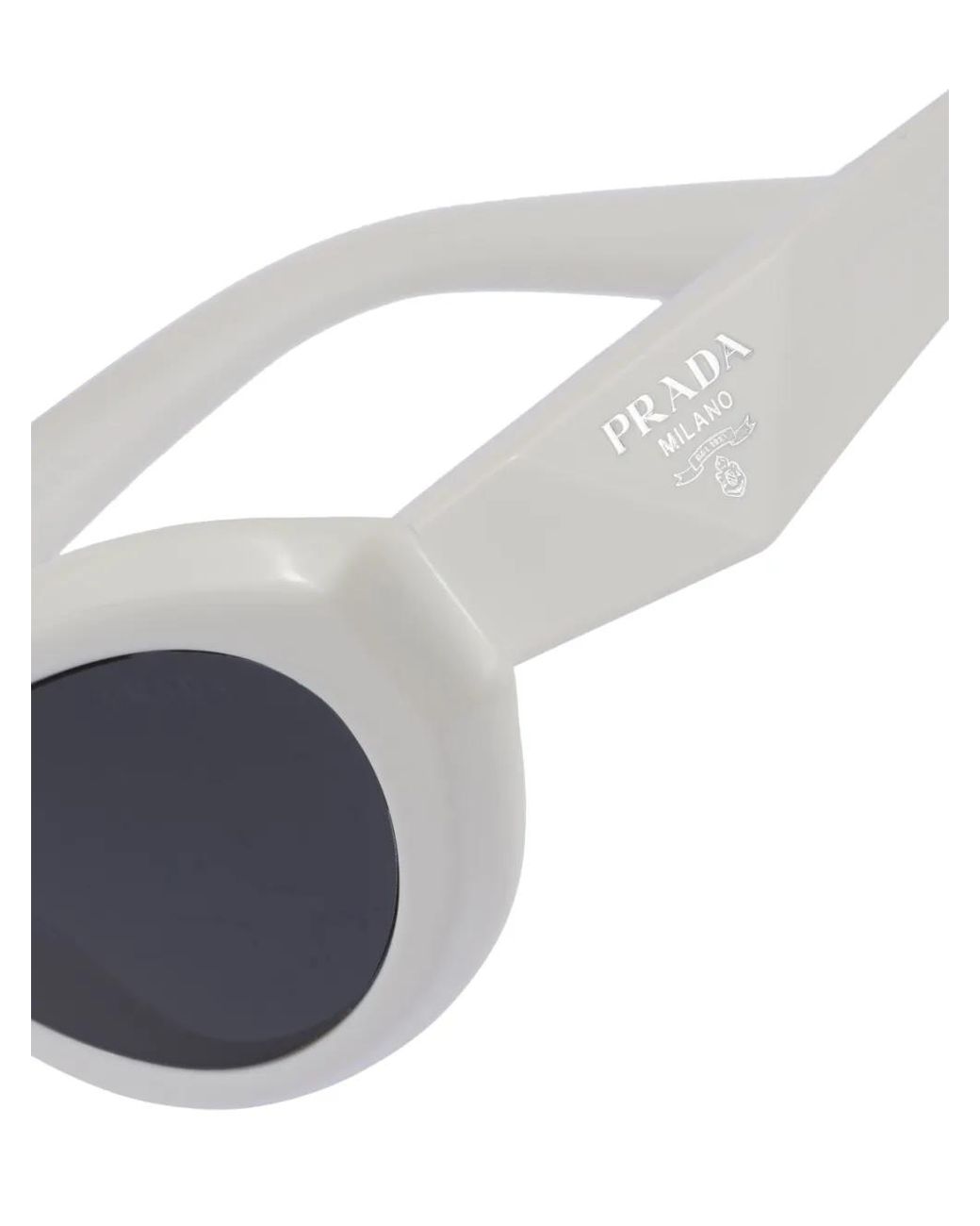 Prada Blue Symbole Oval-Frame Sunglasses