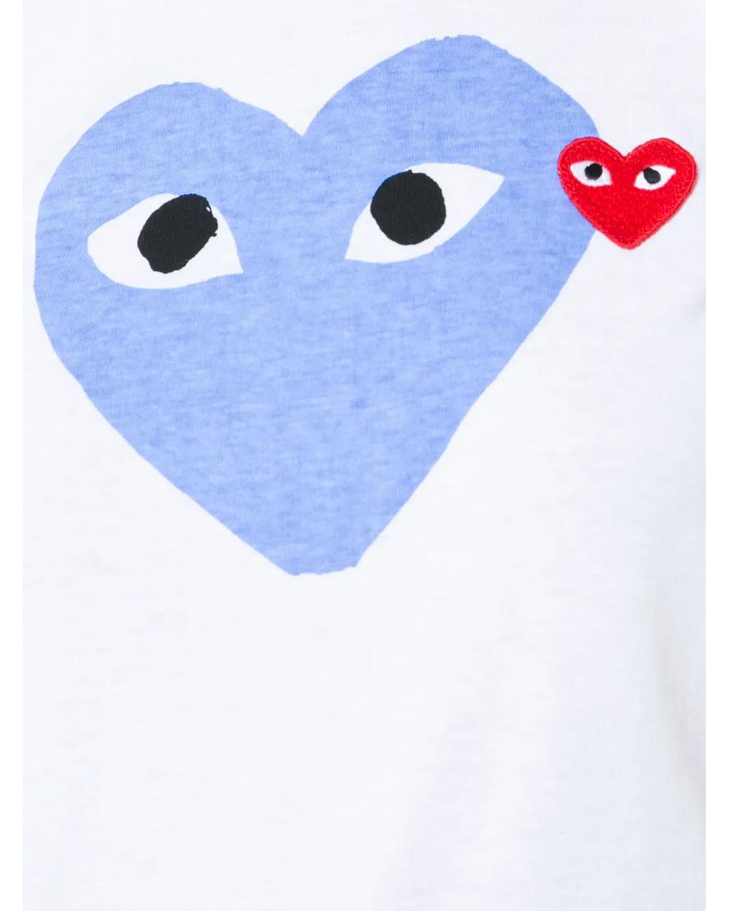 COMME DES GARÇONS PLAY White Heart-Print Cotton T-Shirt