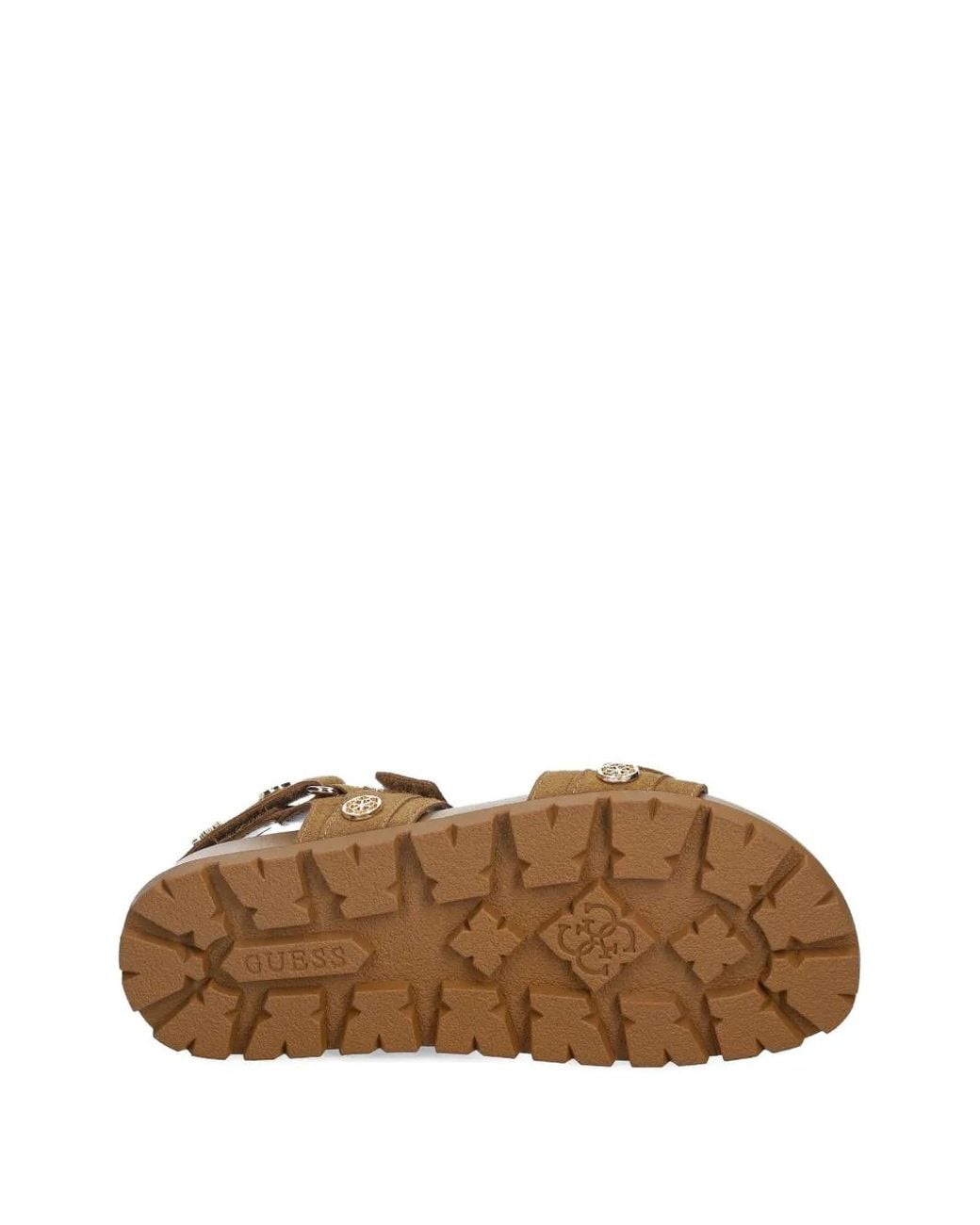 Guess Brown Florizi Embellishments-Strap Sandals