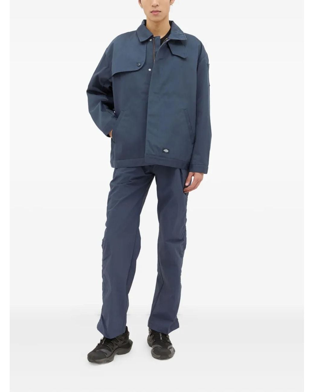 Dickies Blue Button-Fastening Patch-Pocket Jacket for men