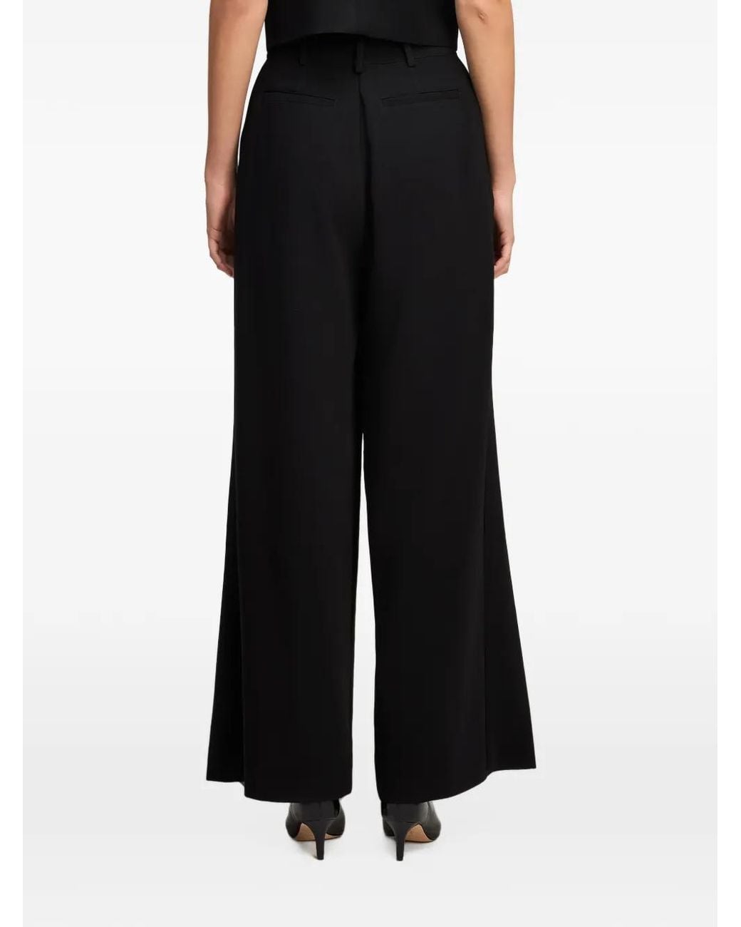 Cinq À Sept Black Marne Pleated Tailored Trousers