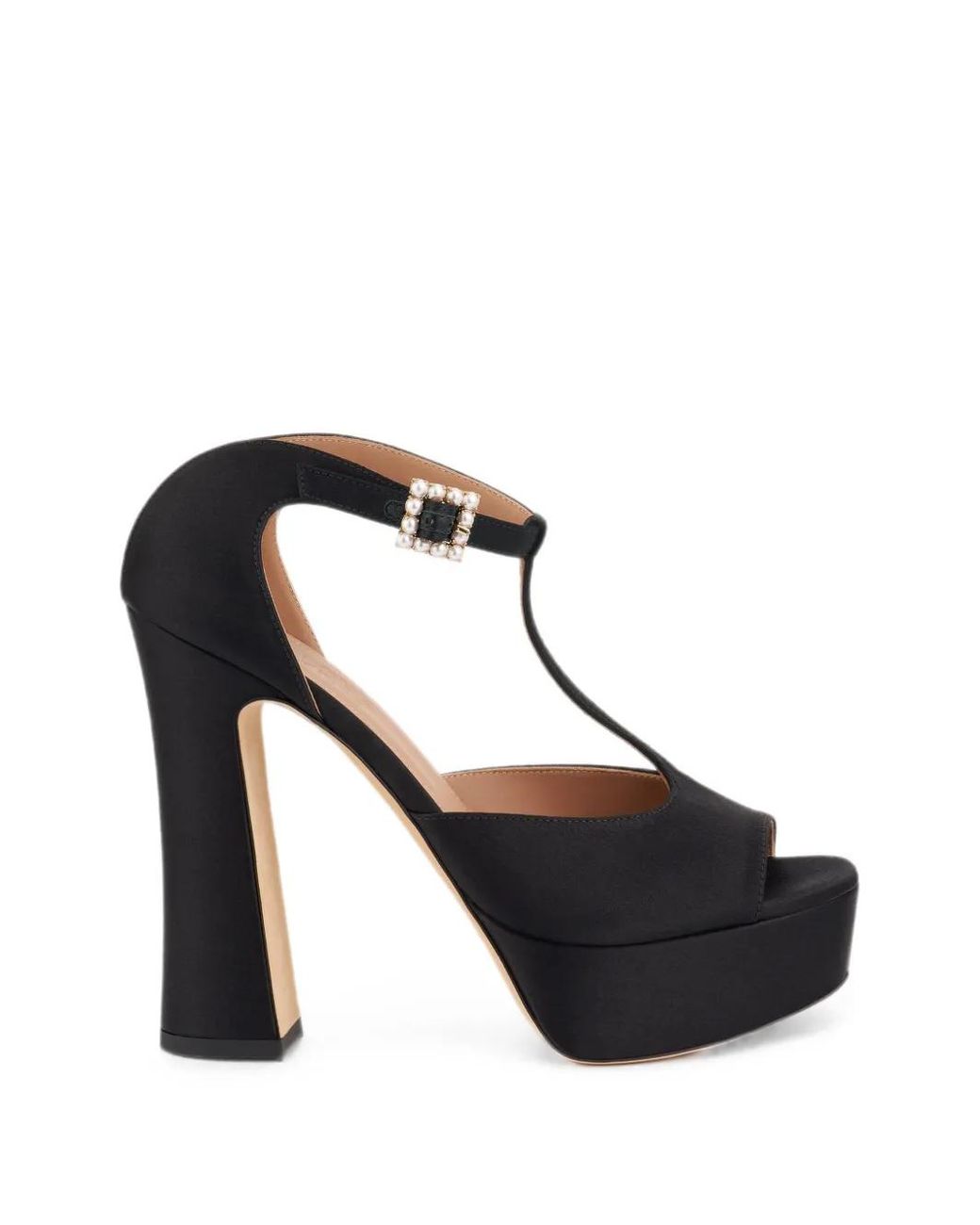 Malone Souliers Black Sandales À Perles Artificielles Et Plateforme Nomi