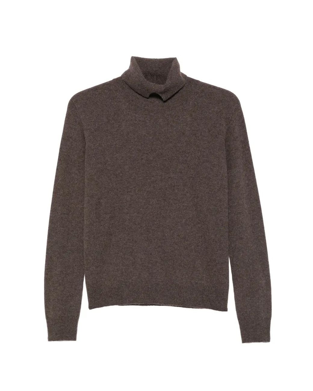 Vanisé Brown Turtleneck Button-Cuff Sweater