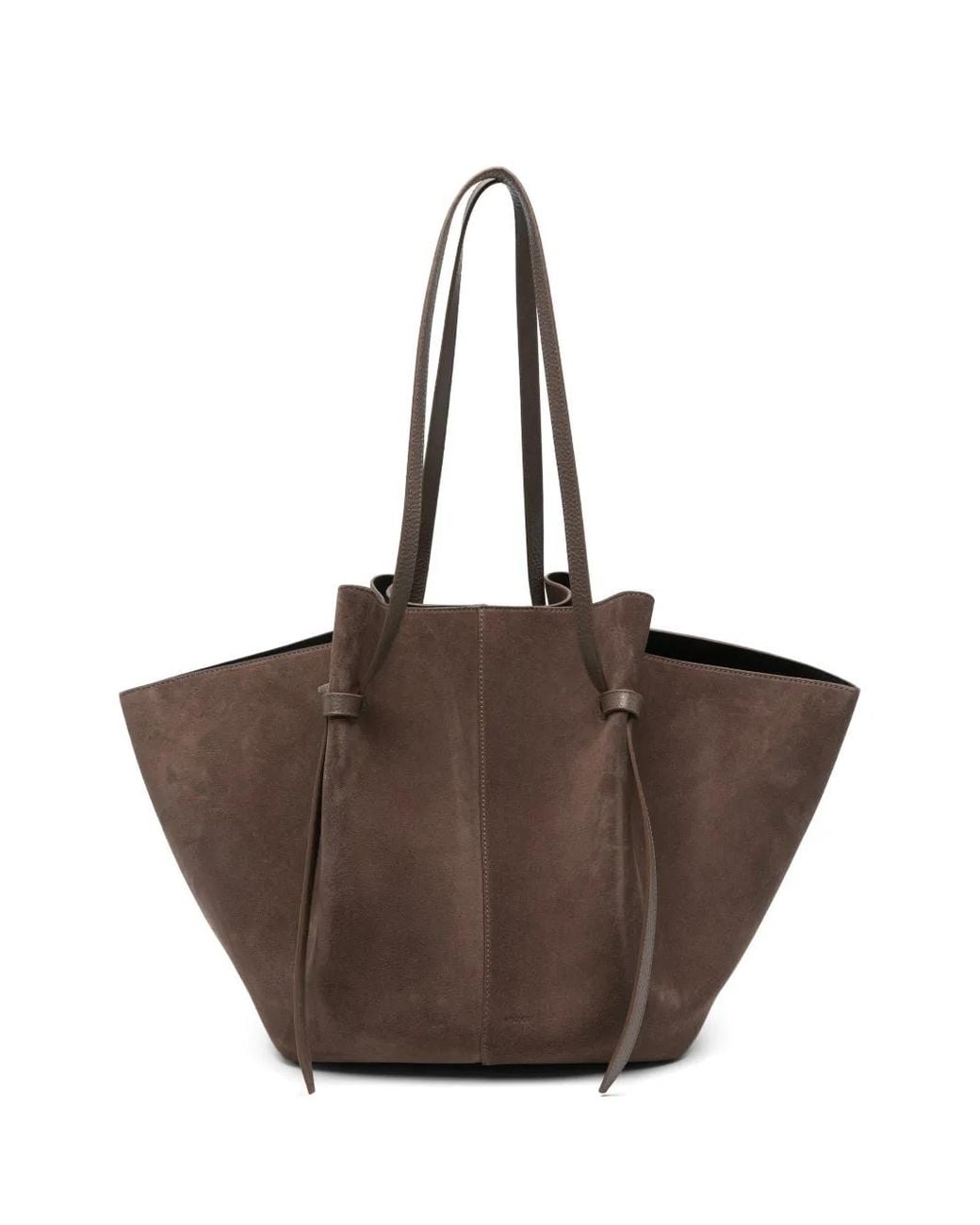 Yuzefi Brown Grand Sac Porté Épaule Mochi En Daim